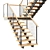 Stylish Modular Staircase Set 3D model small image 2