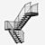 Stylish Modular Staircase Set 3D model small image 4