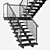 Stylish Modular Staircase Set 3D model small image 5