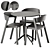 Modern Muuto Chair & Table 3D model small image 1