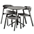 Modern Muuto Chair & Table 3D model small image 2