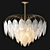 Feather Glass LED Pendant Chandelier 3D model small image 1