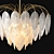 Feather Glass LED Pendant Chandelier 3D model small image 5