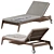 Modern Teak Sun Lounger Design 3D model small image 1