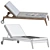 Modern Teak Sun Lounger Design 3D model small image 3