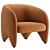 Yuzu Modern Armchair 3D Model 3D model small image 3