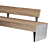 Blocq Urban Bench by Mmcite 3D model small image 2