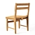 Guillerme & Chambron Oak Dining Chairs 3D model small image 3