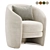 Elegant Fenna Armchair in White 3D model small image 1