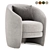 Elegant Fenna Armchair in White 3D model small image 4