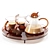 Rooibos Glass Tea Set 3D model small image 5