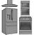 Samsung Kitchen Set in 3 Colors 3D model small image 7