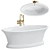 Lusso Light Maison Freestanding Bath 3D model small image 1