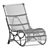 Contemporary Rattan Accent Chair 3D model small image 4