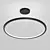 Modern LED Ring Pendant Light 3D model small image 1