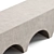 Arch-Inspired Upholstered Bench 3D model small image 3