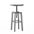 Rotating Wood and Metal Stool 3D model small image 2