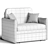 Keyses Convertible Chair Bed 3D model small image 4