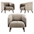 Elegant Fabric Armchair AMALFI 3D model small image 2