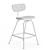 Sleek Black Iron College Stool 3D model small image 5