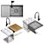 Kohler Sink Set Collection Workstation 3D model small image 4