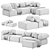 Stylish OFFO Modular Sofa Design 3D model small image 7