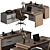 Executive Office Furniture Set 3D model small image 1