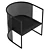 Bauhaus-Inspired Steel Easy Chair 3D model small image 5