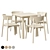 Scandinavian Birch Table & Chair 3D model small image 2