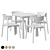 Scandinavian Birch Table & Chair 3D model small image 4