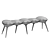 Modern Bronze Molecule Bench Furniture 3D model small image 3