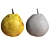 4 Realistic Pears Set, 3D 3D model small image 5