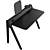 Elegant Compact Workspace Desk 3D model small image 3