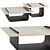 Cozoni Lino Coffee Table Ensemble 3D model small image 1