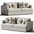 Stylish Camden Storage Sofa 3D model small image 1