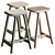 Oxford Green Beech Bar Stool 3D model small image 1