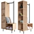 Japandi Wardrobe with Shelves 3D model small image 2