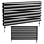 Textured Anthracite Horizontal Radiator 3D model small image 1