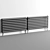 Textured Anthracite Horizontal Radiator 3D model small image 2