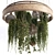 Title: Rattan Pendant Lights with Plants 3D model small image 1