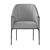 Sleek Slope Dining Armchair 3D model small image 5