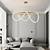 Gold Black Ring Pendant Lamp 3D model small image 5