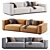 Modern Modular Leather Sofa by Radcliffe 3D model small image 2