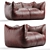 Modern Italian LE BAMBOLE Sofa 3D model small image 2