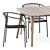 Stylish Set: Velit Chair & Fynn Dining Outdoor Table 3D model small image 3