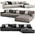 Modern Poliform Paris Seoul Sofa 3D model small image 1