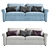 Custom Fabric Brighton Sofa (82") 3D model small image 4