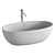 Antoniolupi REFLEX Oval Bath | Matte White 3D model small image 4