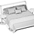 Sleek Spencer Bed Design 3D model small image 4