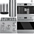 Complete Smeg Kitchen Appliance Set 3D model small image 1